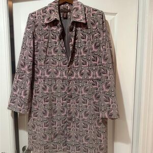 Pink and Gray Patterned Coat